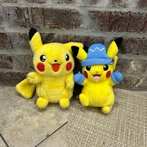 Pokemon Yellow and Black Stuffed Animals featuring Pikachu